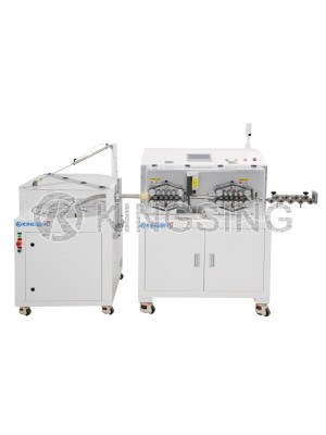 Automatic Cable Cutting Stripping and Coiling Machine