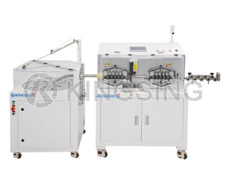 Automatic Cable Cutting Stripping and Coiling Machine