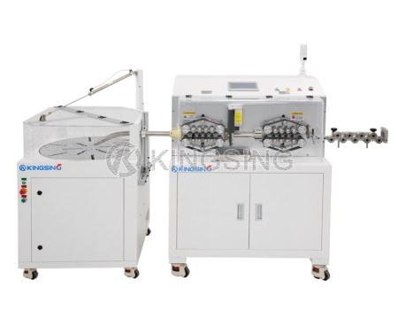 Automatic Cable Cutting Stripping and Coiling Machine